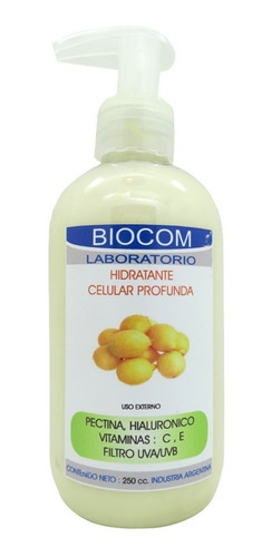 Hidratante Facial Celular Profunda X 250 Gr- Vit E-c- Biocom