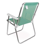 Cadeira De Praia Piscina Aluminio Dobravel Alta Sannet Mor