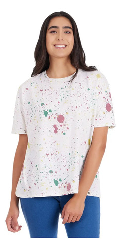 Playera Oversize Mujer Est Manchas