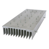 Disipador Aluminio 300w Perforado Tornillos Led Cob 13x30cm