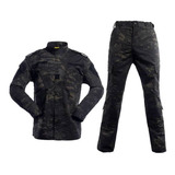 Roupa Camuflada Airsoft Paintball Caça Airsoft Preto Selva