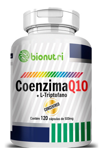  Coenzima Coq-10 + L Triptofano Ubiquinol 100% Absorção Pura