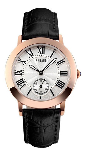 Reloj Feraud Clásico Cuero Numeros Romanos Junior F5511rgn