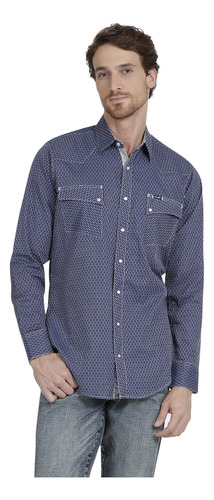 Camisa Vaquera Hombre Wrangler Slim Fit Manga Larga 971