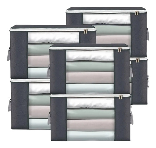 Bolsa De Almacenamiento Para Edredón Ropa Plegable Caja,6pcs