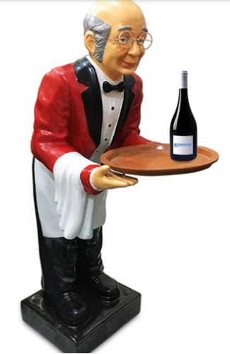 Figura De Chef Garzón Con Bandeja - S63996