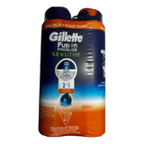 Gel Para Afeitar Guillette Fusion Proglide Sensitive X 2 Pz.