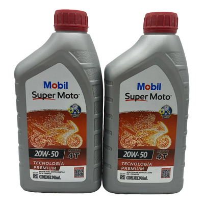 2 Litros Aceite Mobil Mineral 20w50 Honda Yamaha Suzuki
