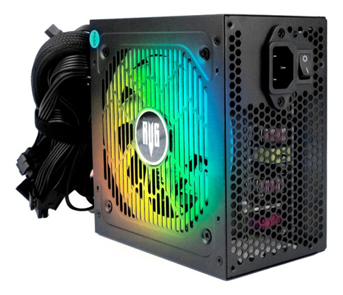 Fonte De Alimentação Pc Gamer Maximus Atx 650w Rgb 80 Plus