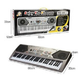 Piano Teclado Electrónico + Micrófono Usb 61 Teclas Mq-001 