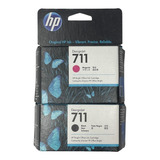 Cartuchos Kit X2 Hp 711 N 80ml + 711 Magenta Originales