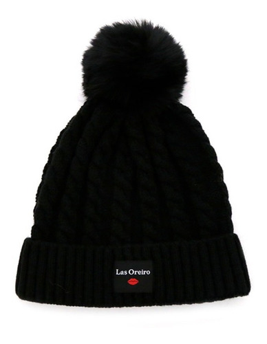 Gorro Lana Las Oreiro Original Pompón Tejido Mujer Invierno