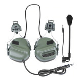 Tático Headset P Capacete Fone Ouvido  Militar Cor( Verde )