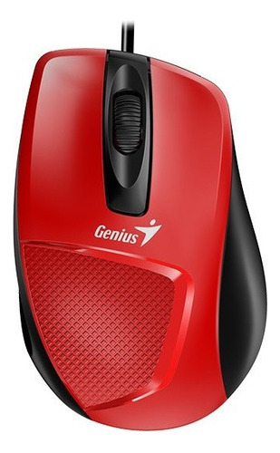 Mouse Genius Dx-150x C/ Fio Ergonômico Vermelho 31010231101