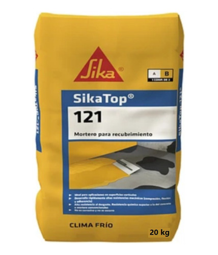 Sikatop 121 Clima Frío Mortero Acrílico Impermeable X 20 Kg