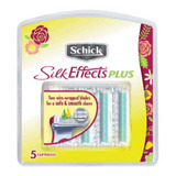 Set De 5 Cuchillas De Afeitar Schick Silk Effects Plus