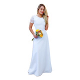 Vestido Noiva Civil  Casamento Moda Evangelicia  #70