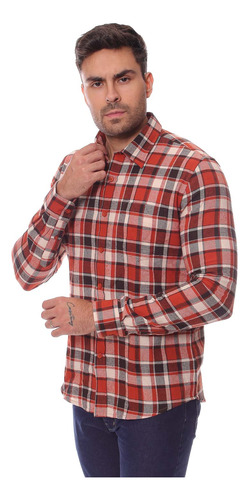 Camisa Xadrez Masculina Flanelada Manga Longa Tradicional