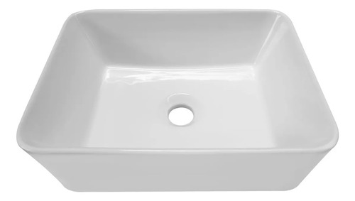 Lavabo Cerámica Lavamanos Para Baño Sobreponer Rect 39x29cm