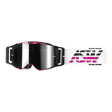 Óculos Asw A3 Triple Motocross Offroad Trilha Unissex Cor Da Armação Branco/rosa Tamanho Tu