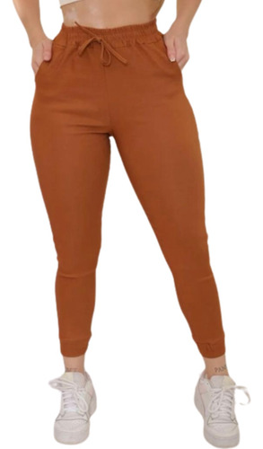 Calca Skinny Bengaline Cintura Alta Feminina Cordao Estilosa