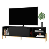 Rack Mesa Mueble Para Tv Moderno Molly Color Negro