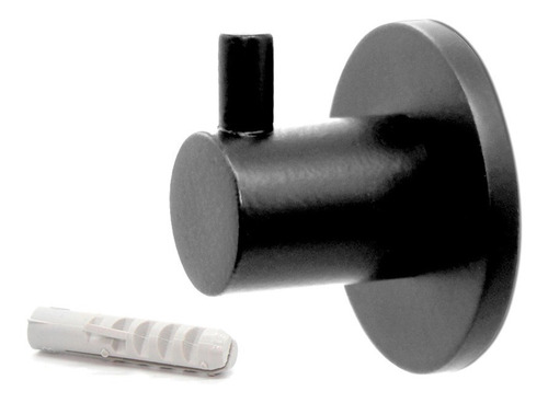 Percha Bronce Negro Mate Redonda Toalla Baño Ambiente Urbano