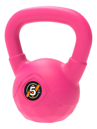 Pesa Rusa O Kettlebell 5 Kg Pvc Funcional Crossfit Color Rosa