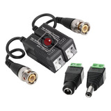 Pack Balun A Presion + Plug Macho Y Hembra- Cctv - Redvision