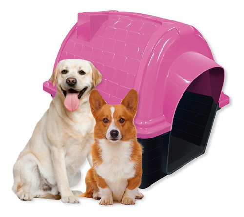 Casinha Pet Raças Médias Grandes N5 Iglu Cachorro Rosa