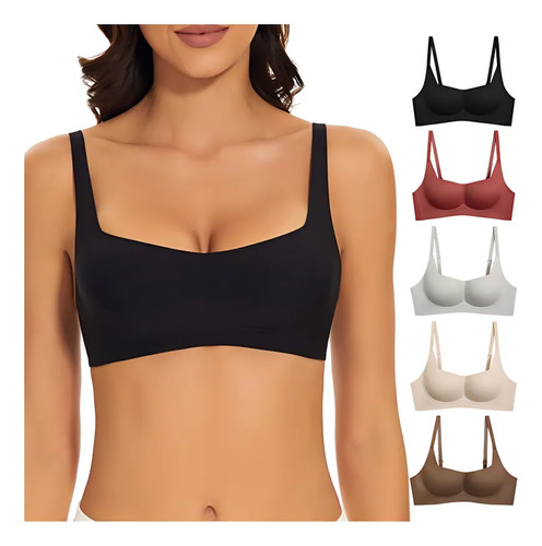 5 Brasieres Push Up Sin Varilla Bra Ropa Interior Mujeres