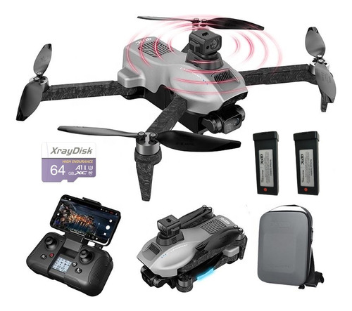 Drone 4drc F13 Gps 4k 3eixos (sensor) 25min Com 2bat Case Nf