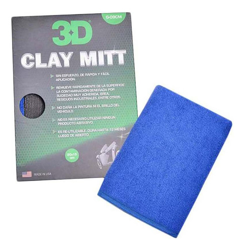 3d Clay Mitt Guante Descontaminante