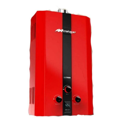 Calentador de agua a gas GN Mirage Flux 6L rojo | Envío gratis