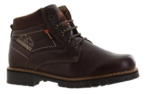 Bota Niño Cachorros 60377 Piel Café Con Cintas
