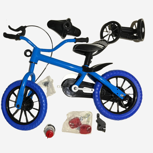 Bicicleta Infantil Nathor Veloz Aro 12 Azul Vitrine