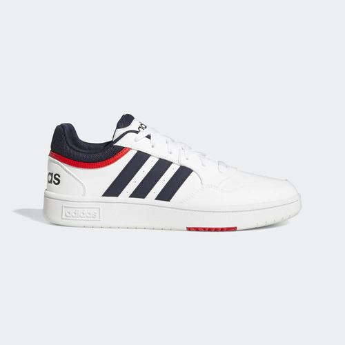 Tenis Para Hombre adidas Hoops 3.0 Low Classic Vintage Color Cloud White/legend Ink/vivid Red - Adulto 9 Mx