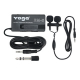 Microfone Lapela Yoga Em6 Celular Câmera P2 C/ Plug P10 Nf-e