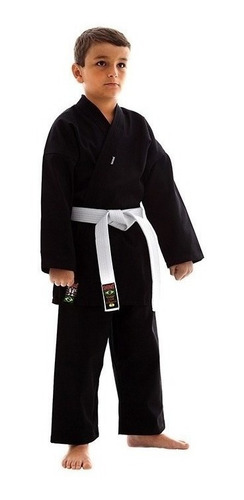 Kimono Karatê/hapkido/ninjutsu Start Preto Infantil C/ Faixa