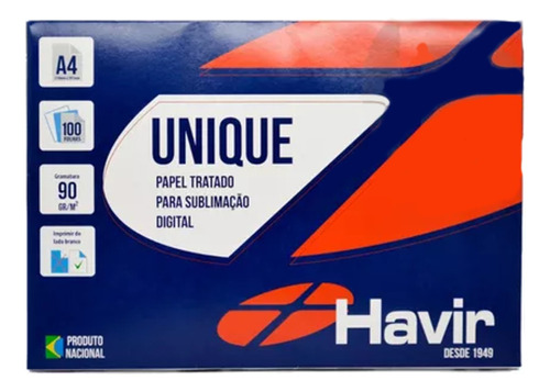 Papel Sublimático Fundo Azul A4 200 Folhas Havir 90g