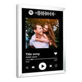 Quadro Personalizado Spotify C/ Foto Música - Branca 20x30cm