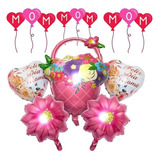 Globos Dia De La Madre Set Arreglo Bouquet Metalizado Regalo