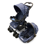 Cochecito De Paseo Bebesit Onyx 1305ts Azul Con Chasis Color Negro