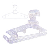 Kit 50 Cabides De Acrílico Transparente Adulto Reforçado 