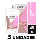 3 Unidades Rexona Clinical Classic 48g Mujer En Crema Women