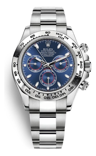 Reloj Rolex Daytona Plateado Y Azul - Acero - Calendario