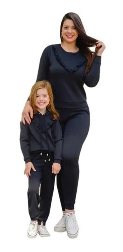 Kit 4 Conjuntos Inverno Blusa E Calça Tal Mãe Tal Filha  