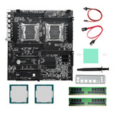 Placa Base X99 De Doble Cpu, 2 Cpu Xe5 2620 V3 Y 2 Ram Ddr4