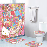 Juego De 4 Cortinas De Ducha Hello Kitty Little Twinstars