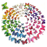 96 Mariposas Decorativas 3d Para Pared, 8 Colores ,con Imán
